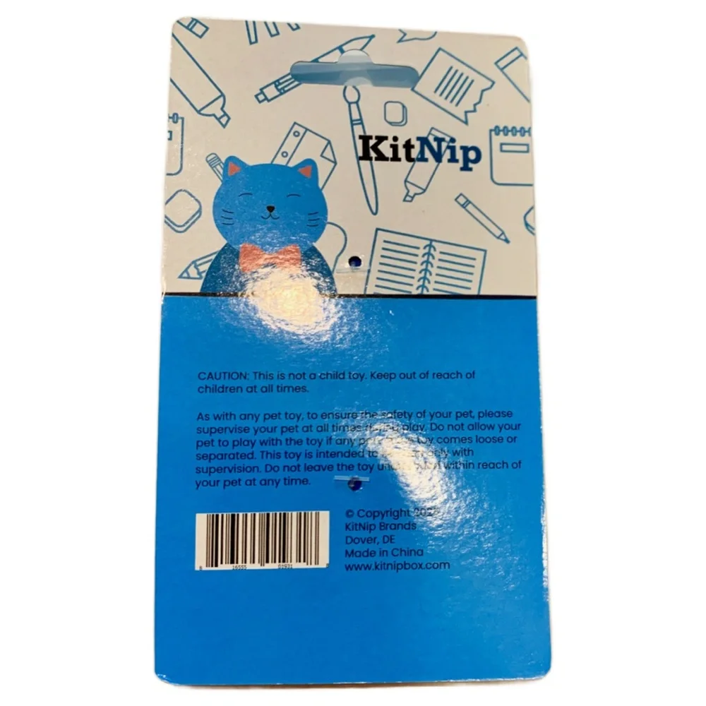 KitNip Kitty Cat Interactive Wand Catnip Filled Plush Bell Ring New Lot of 3 Toy